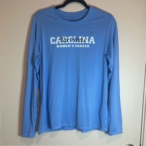 Nike womens Carolina Blue Long Sleeve Tee